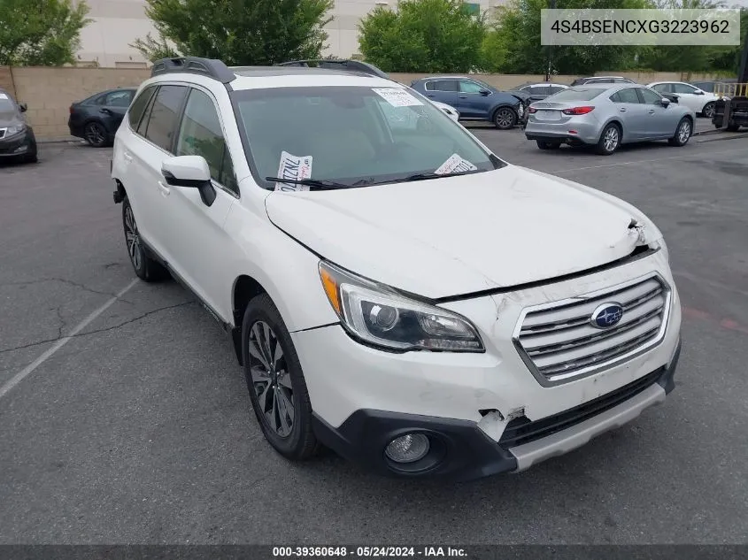 4S4BSENCXG3223962 2016 Subaru Outback 3.6R Limited