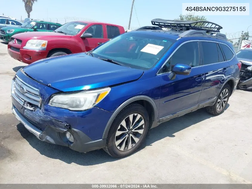 4S4BSANC9G3275155 2016 Subaru Outback 2.5I Limited