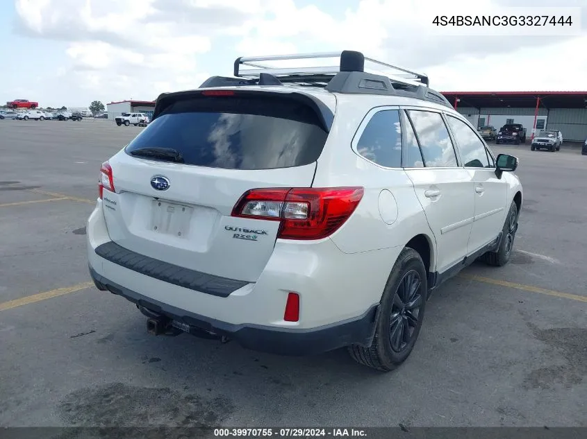 2016 Subaru Outback 2.5I Limited VIN: 4S4BSANC3G3327444 Lot: 39970755