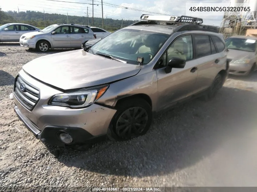 4S4BSBNC6G3220765 2016 Subaru Outback 2.5I Limited