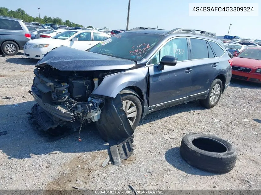 4S4BSAFC4G3309324 2016 Subaru Outback 2.5I Premium