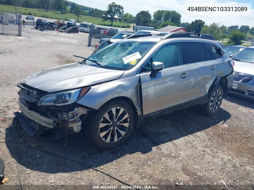 2016 Subaru Outback 3.6R Limited VIN: 4S4BSENC1G3312089 Lot: 40245007