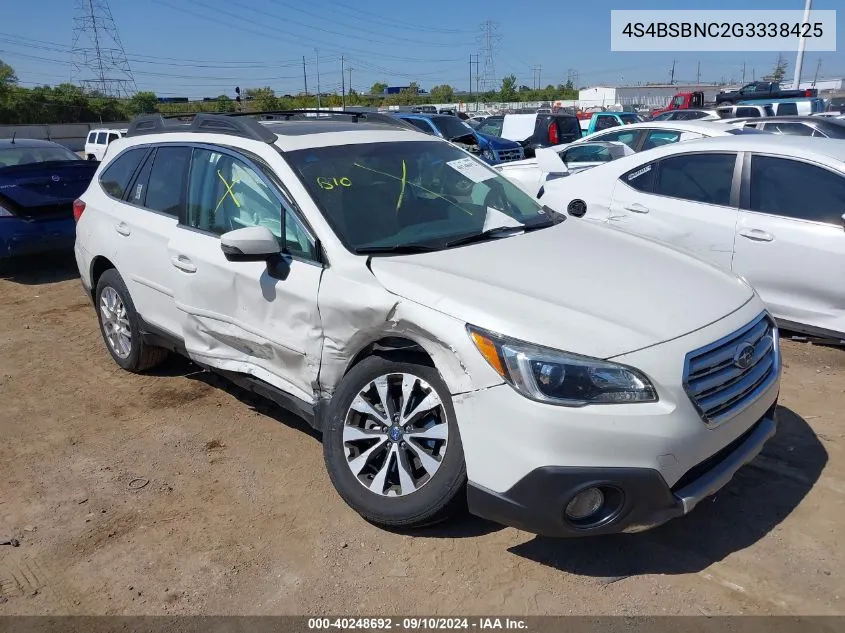 2016 Subaru Outback 2.5I Limited VIN: 4S4BSBNC2G3338425 Lot: 40248692