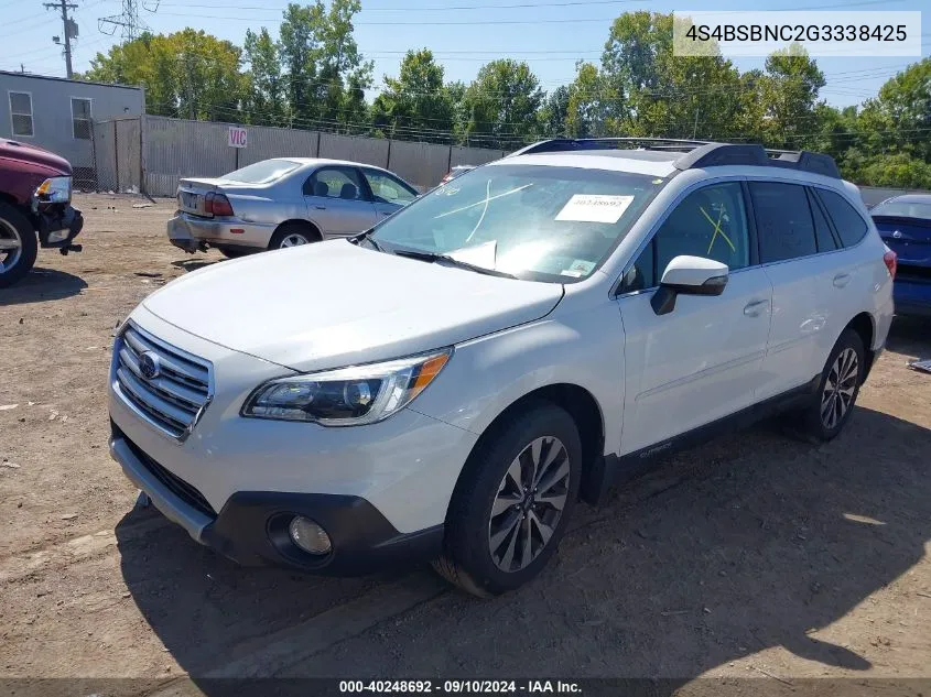 4S4BSBNC2G3338425 2016 Subaru Outback 2.5I Limited