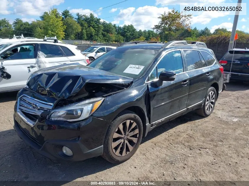 2016 Subaru Outback 2.5I Limited VIN: 4S4BSALC0G3265052 Lot: 40293883