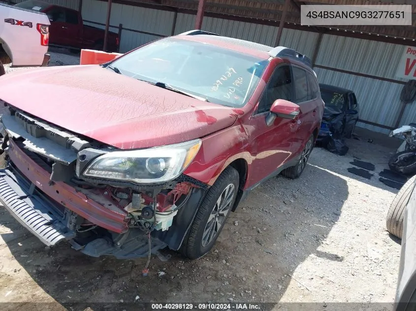 2016 Subaru Outback 2.5I Limited VIN: 4S4BSANC9G3277651 Lot: 40298129