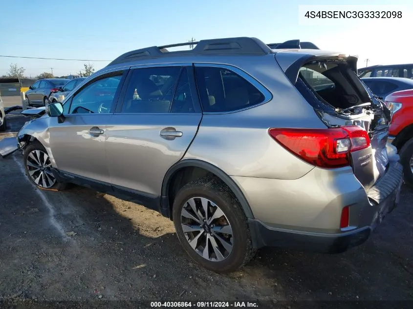 4S4BSENC3G3332098 2016 Subaru Outback 3.6R Limited