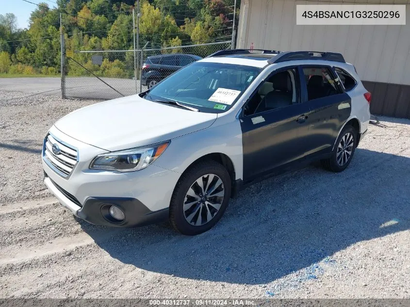 2016 Subaru Outback 2.5I Limited VIN: 4S4BSANC1G3250296 Lot: 40312737