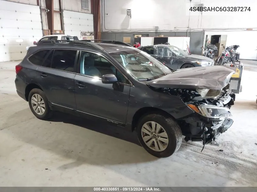 4S4BSAHC6G3287274 2016 Subaru Outback 2.5I Premium