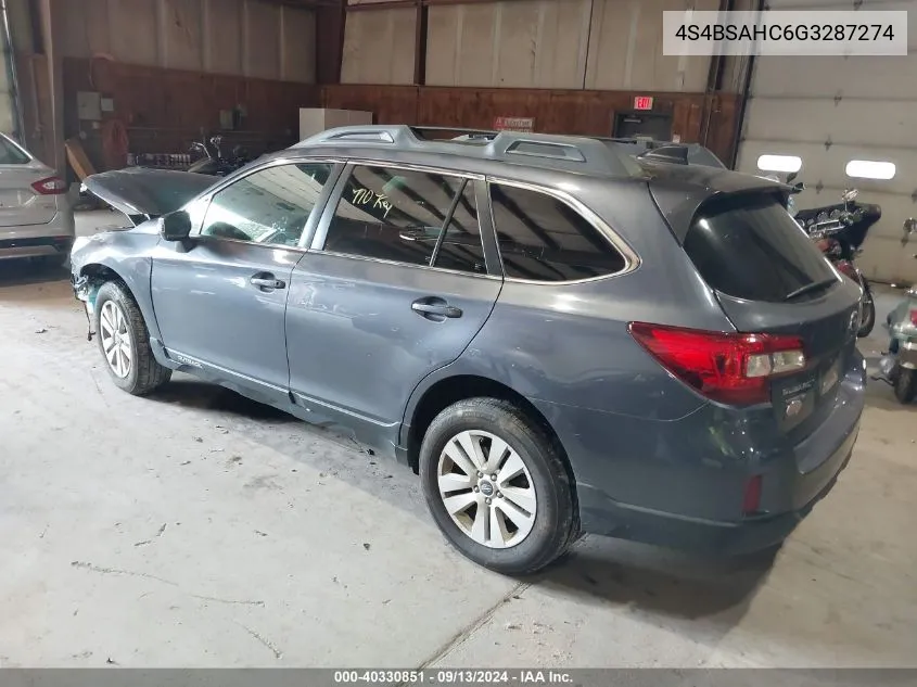 4S4BSAHC6G3287274 2016 Subaru Outback 2.5I Premium