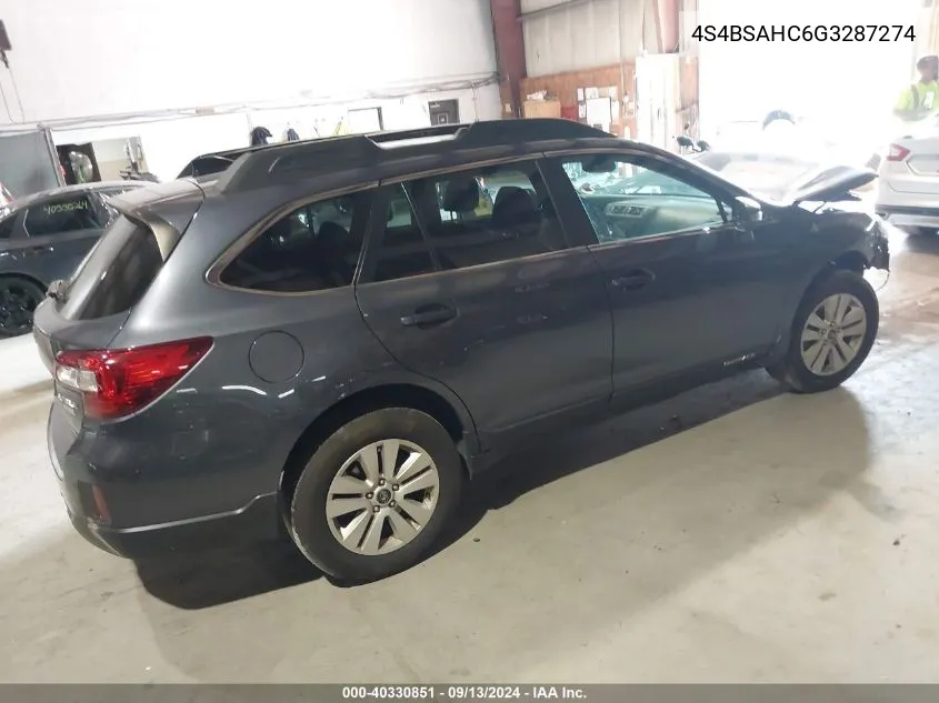 4S4BSAHC6G3287274 2016 Subaru Outback 2.5I Premium