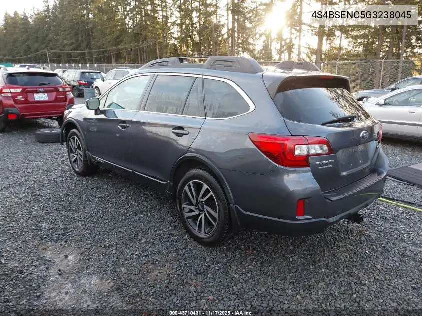 4S4BSENC5G3238045 2016 Subaru Outback 3.6R Limited