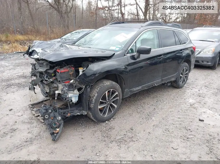 4S4BSACC4G3325382 2016 Subaru Outback 2.5I Premium