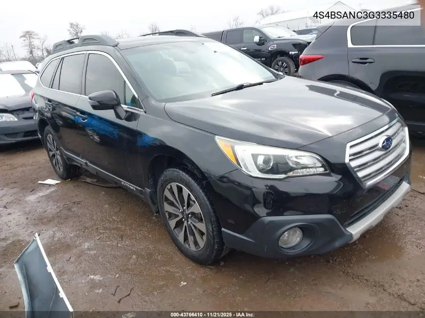 4S4BSANC3G3335480 2016 Subaru Outback 2.5I Limited