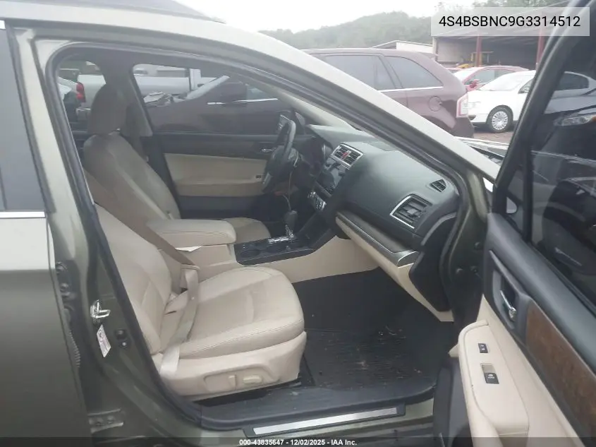 4S4BSBNC9G3314512 2016 Subaru Outback 2.5I Limited