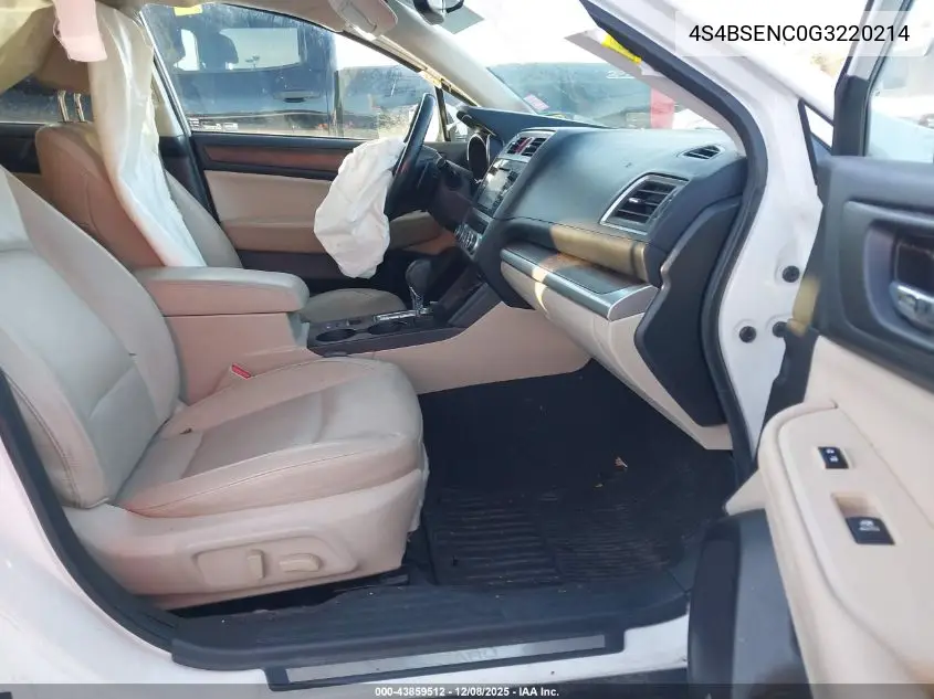 4S4BSENC0G3220214 2016 Subaru Outback 3.6R Limited