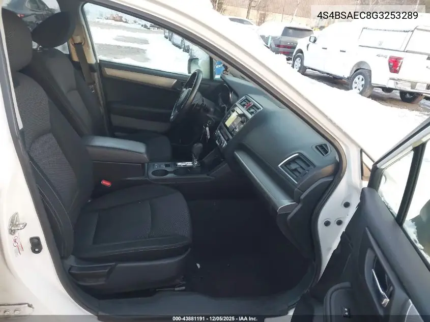 4S4BSAEC8G3253289 2016 Subaru Outback 2.5I Premium