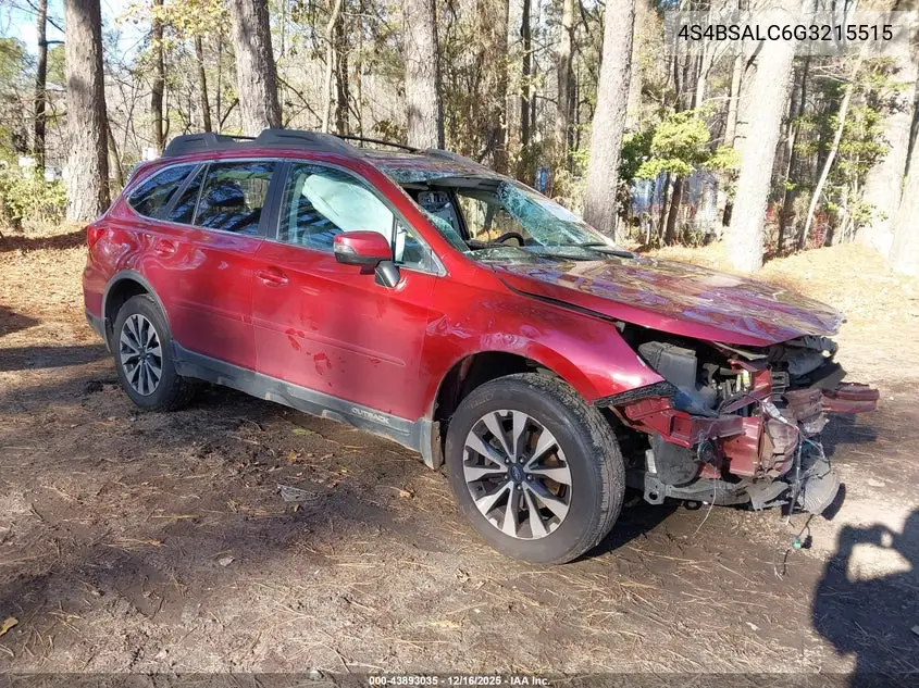 4S4BSALC6G3215515 2016 Subaru Outback 2.5I Limited