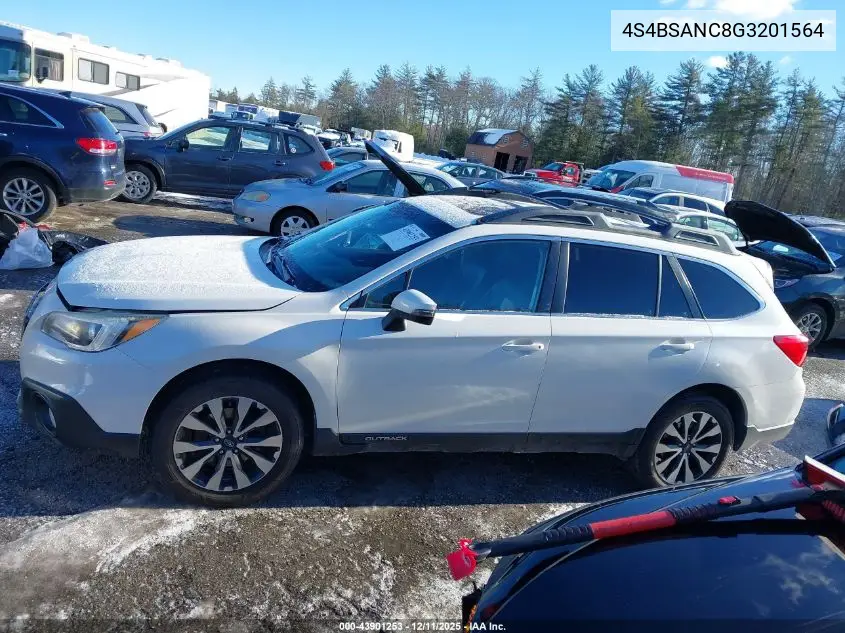 4S4BSANC8G3201564 2016 Subaru Outback 2.5I Limited