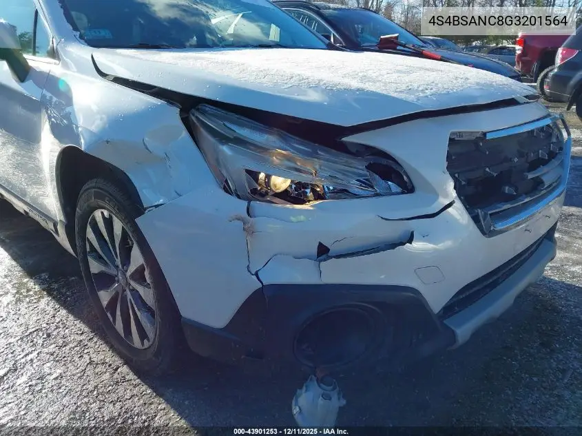 4S4BSANC8G3201564 2016 Subaru Outback 2.5I Limited
