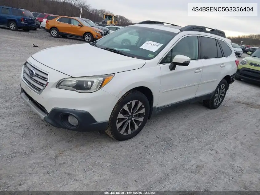 4S4BSENC5G3356404 2016 Subaru Outback 3.6R Limited