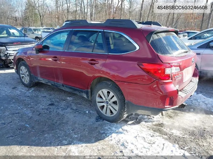 4S4BSBCC6G3246608 2016 Subaru Outback 2.5I Premium