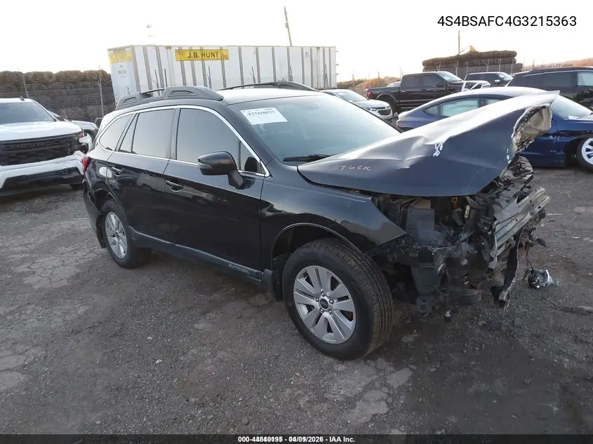 4S4BSAFC4G3215363 2016 Subaru Outback 2.5I Premium
