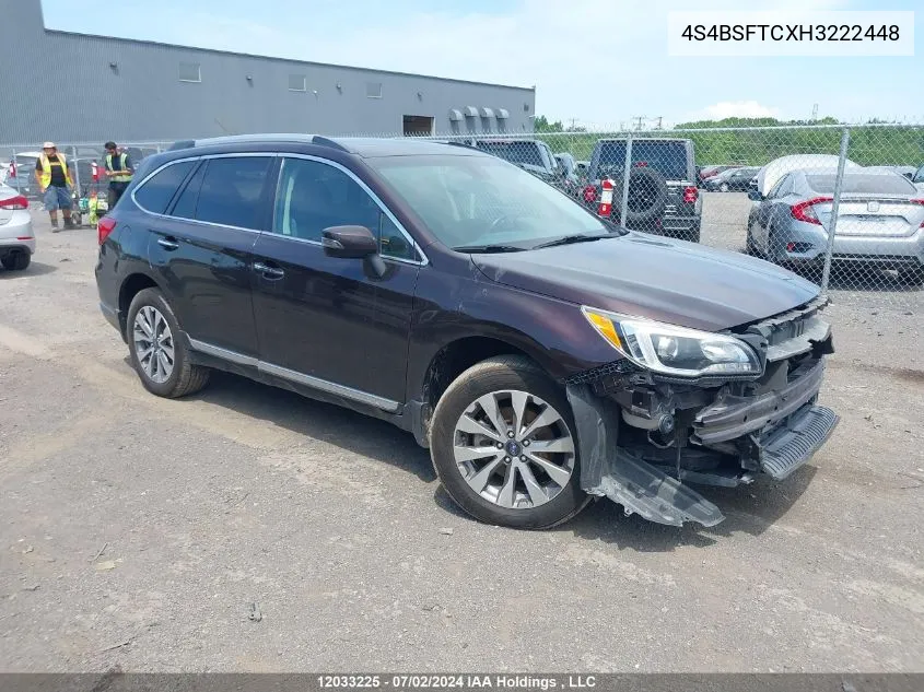 2017 Subaru Outback VIN: 4S4BSFTCXH3222448 Lot: 12033225