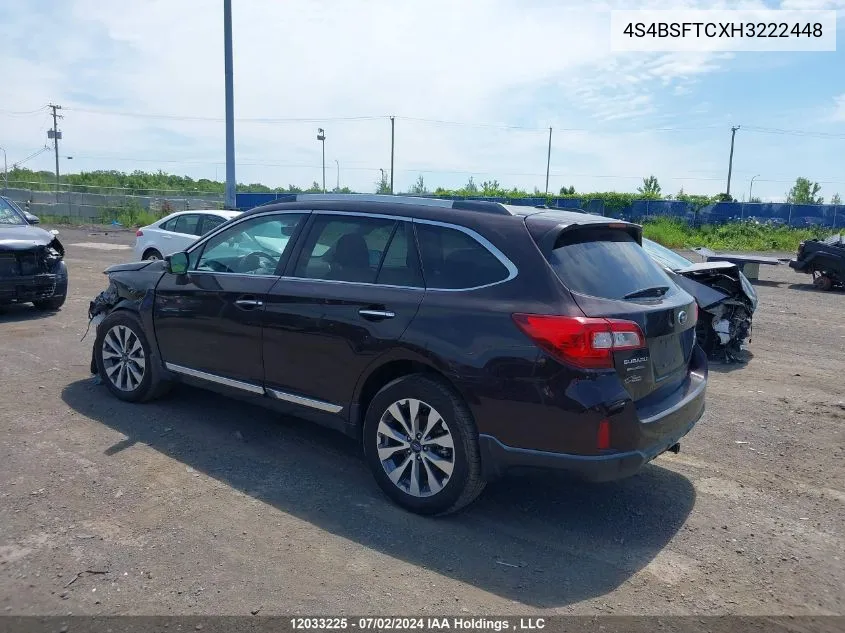 2017 Subaru Outback VIN: 4S4BSFTCXH3222448 Lot: 12033225