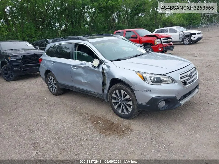 2017 Subaru Outback 2.5I Limited VIN: 4S4BSANCXH3263565 Lot: 39372948