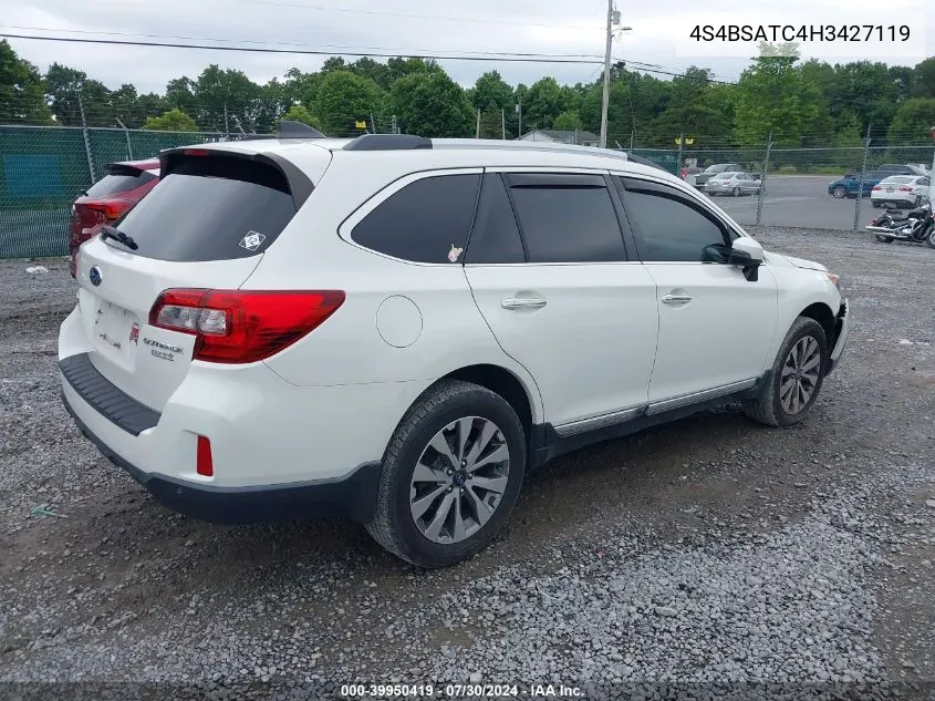 2017 Subaru Outback 2.5I Touring VIN: 4S4BSATC4H3427119 Lot: 39950419