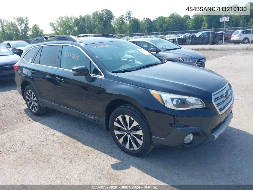 4S4BSANC7H3210130 2017 Subaru Outback 2.5I Limited