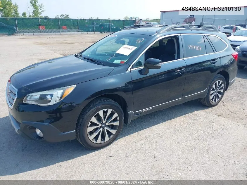 2017 Subaru Outback 2.5I Limited VIN: 4S4BSANC7H3210130 Lot: 39979828