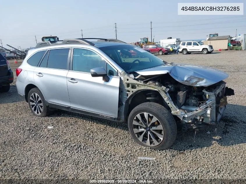 4S4BSAKC8H3276285 2017 Subaru Outback 2.5I Limited