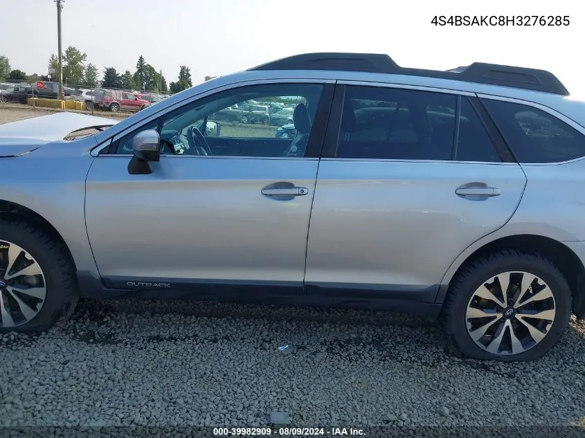 4S4BSAKC8H3276285 2017 Subaru Outback 2.5I Limited