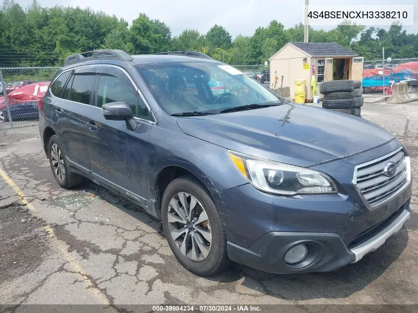 2017 Subaru Outback 3.6R Limited VIN: 4S4BSENCXH3338210 Lot: 39984234