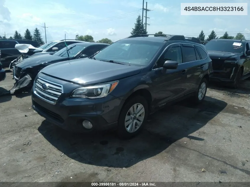 4S4BSACC8H3323166 2017 Subaru Outback 2.5I Premium