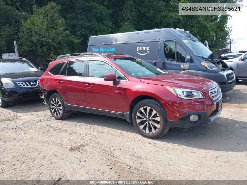 4S4BSANC0H3295621 2017 Subaru Outback 2.5I Limited