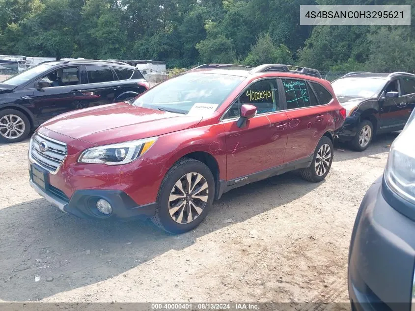 2017 Subaru Outback 2.5I Limited VIN: 4S4BSANC0H3295621 Lot: 40000401