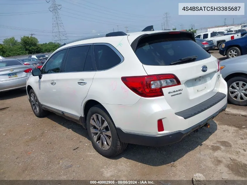 4S4BSATC5H3385687 2017 Subaru Outback Touring