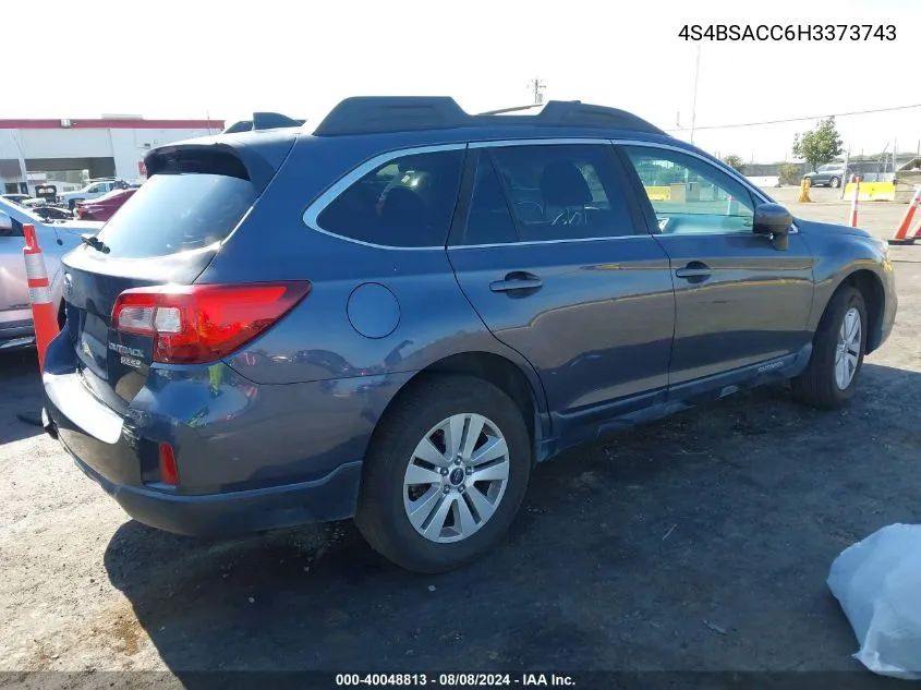 4S4BSACC6H3373743 2017 Subaru Outback 2.5I Premium