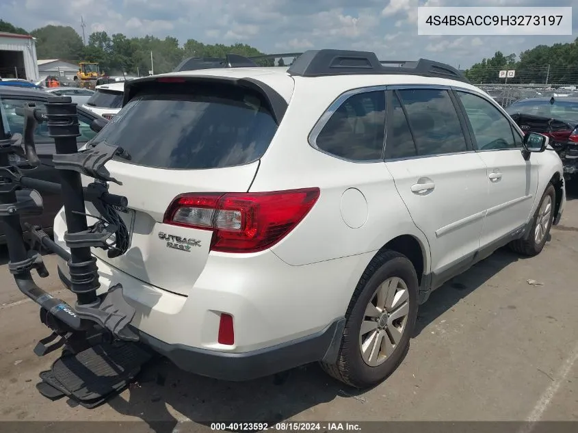 2017 Subaru Outback 2.5I Premium VIN: 4S4BSACC9H3273197 Lot: 40123592