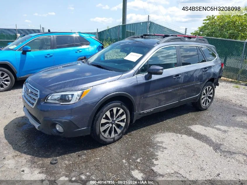 4S4BSENC6H3208098 2017 Subaru Outback 3.6R Limited