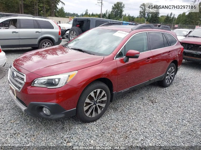 2017 Subaru Outback 2.5I Limited VIN: 4S4BSANC7H3297186 Lot: 40153349