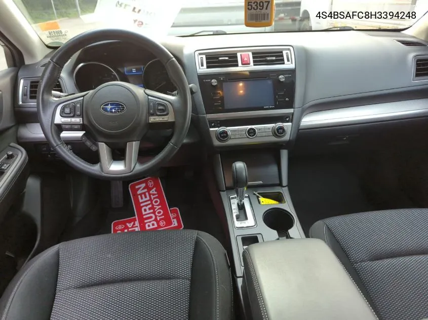 4S4BSAFC8H3394248 2017 Subaru Outback 2.5I Premium