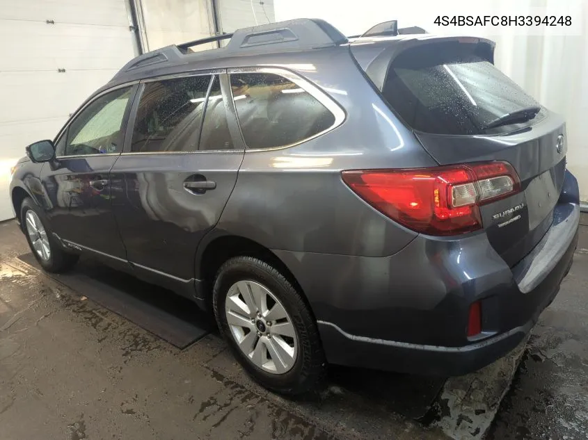 4S4BSAFC8H3394248 2017 Subaru Outback 2.5I Premium