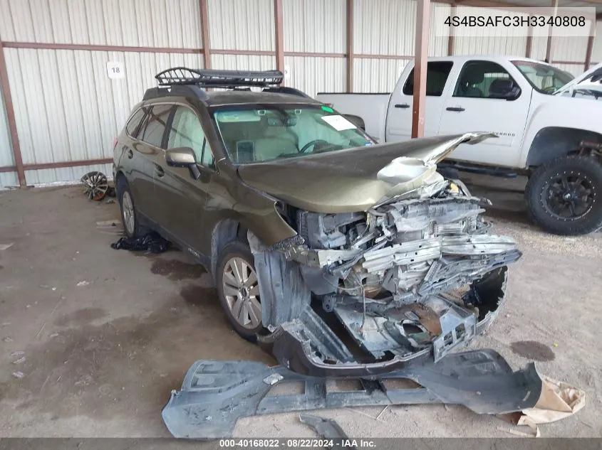 4S4BSAFC3H3340808 2017 Subaru Outback 2.5I Premium