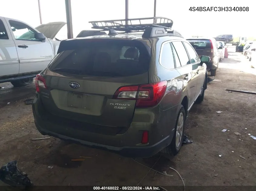 4S4BSAFC3H3340808 2017 Subaru Outback 2.5I Premium