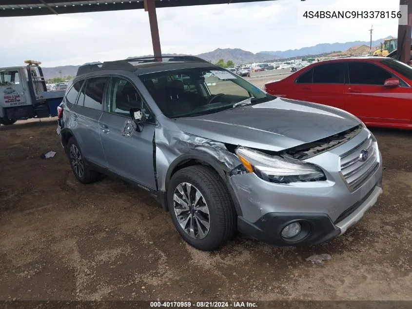 4S4BSANC9H3378156 2017 Subaru Outback 2.5I Limited