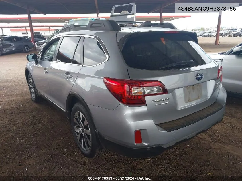 4S4BSANC9H3378156 2017 Subaru Outback 2.5I Limited